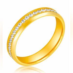 Adornia, men’s 14K Yellow Gold Eternity Ring size 10, like New condition